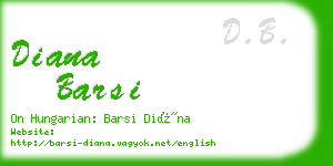 diana barsi business card